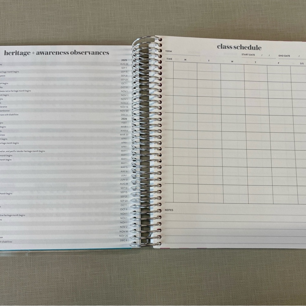 NEW Erin Condren academic vertical Planner with Colorful Tabs - Picture 3 of 11